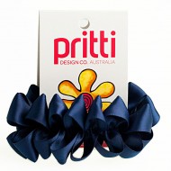 Navy Blue Curly Scrunchie