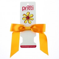 Yellow Satin Pony Bow