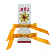Yellow Satin Piggy Bows
