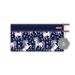 Pencil Case Double Zip Diamond Unicorn