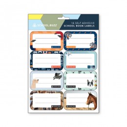 School Book Labels Navy & Orange