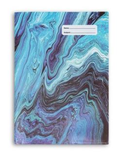 Book Cover A4 Ocean Marble 1