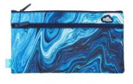 Pencil Case 34x17 Twin Zip "Ocean Marble"