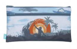 Pencil Case 34x17 Twin Zip "Island Vibes"